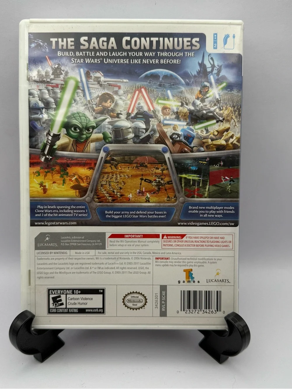LEGO Star Wars III The Clone Wars Wii Video Game Complete In Box Tested Working